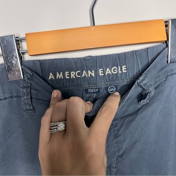 American Eagle Dreamy Drape Mid-Rise Baggy Wide Leg Cargo Pant 0 Short - Picture 9 of 11